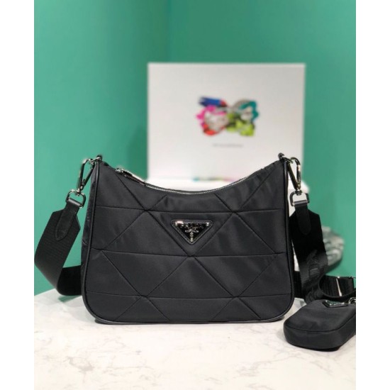 Replica Prada Padded nylon shoulder bag 1BC151