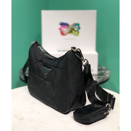 Replica Prada Padded nylon shoulder bag 1BC151
