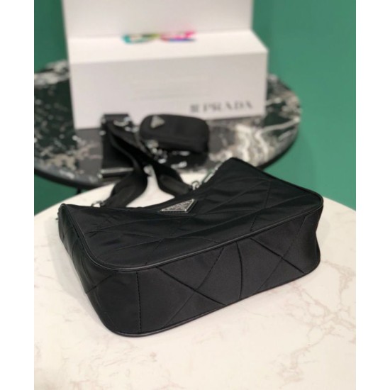 Replica Prada Padded nylon shoulder bag 1BC151