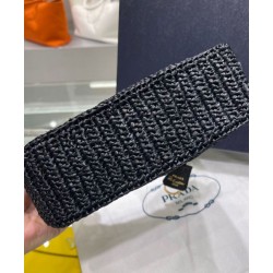 Replica Prada Re-Edition 2005 Raffia Bag 1BH204 Black