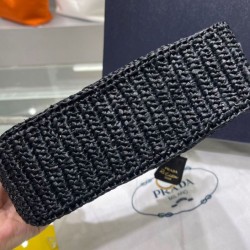 Replica Prada Re-Edition 2005 Raffia Bag 1BH204 Black