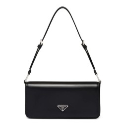Replica Prada Brushed Leather Prada Femme Bag 1BD323 Black