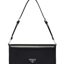 Replica Prada Brushed Leather Prada Femme Bag 1BD323 Black