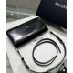 Replica Prada Brushed Leather Prada Femme Bag 1BD323 Black