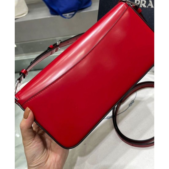 Replica Prada Brushed Leather Prada Femme Bag 1BD323 Red