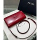 Replica Prada Brushed Leather Prada Femme Bag 1BD323 Red