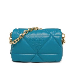 Fake Prada Padded Nappa Leather Shoulder Bag 1BD306 Blue Replica