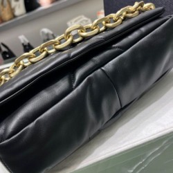 Replica Prada Padded Nappa Leather Shoulder Bag 1BD306 Black