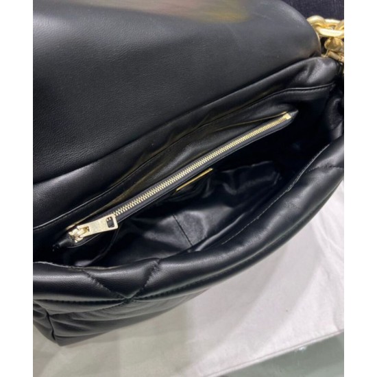 Replica Prada Padded Nappa Leather Shoulder Bag 1BD306 Black