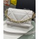 Replica Prada Padded Nappa Leather Shoulder Bag 1BD306 White