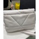 Replica Prada Padded Nappa Leather Shoulder Bag 1BD306 White