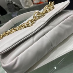 Replica Prada Padded Nappa Leather Shoulder Bag 1BD306 White