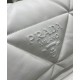 Replica Prada Padded Nappa Leather Shoulder Bag 1BD306 White