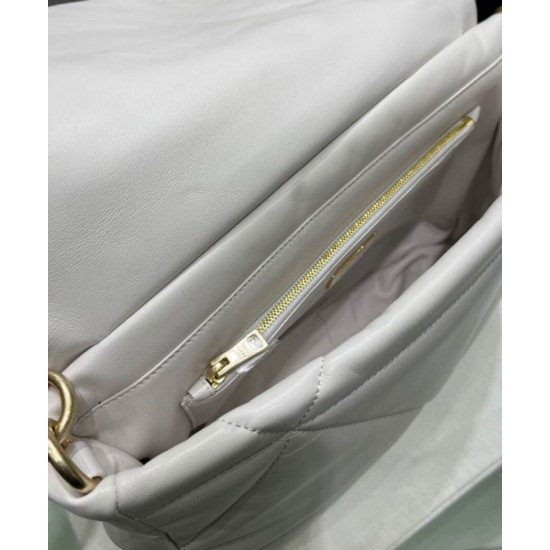Replica Prada Padded Nappa Leather Shoulder Bag 1BD306 White