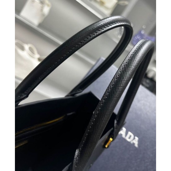 Replica Prada Medium Saffiano Leather Handbag 1BA337 Black