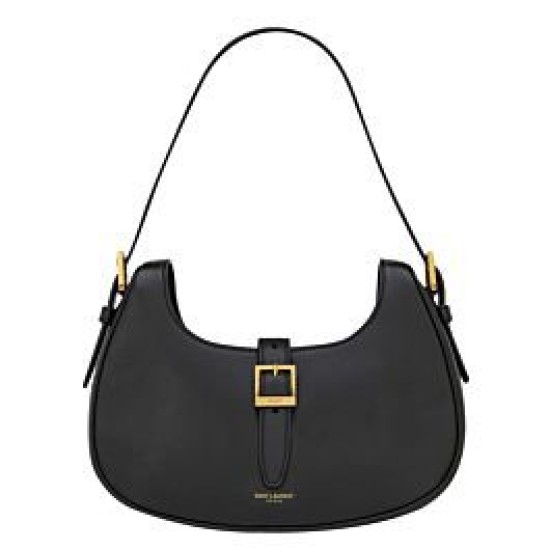 Replica YSL Saint Laurent Le Fermoir Hobo Bag In Shiny Leather Black Replica YSL Saint Laurent Le Fermoir Hobo Bag In Shiny Leather Black