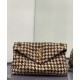 Replica YSL Saint Laurent Puffer Small Checkered Tweed And Lambskin Handbag Cream