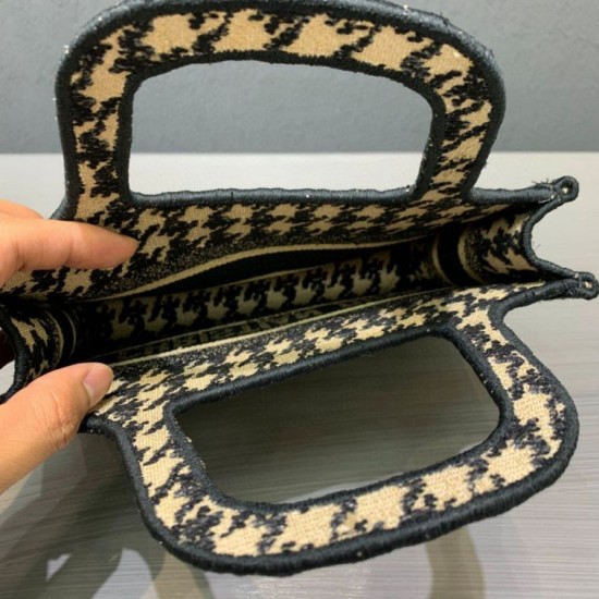 Fake Christian Dior Mini Book tote Bag Black / Yellow Replica