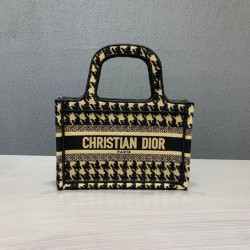 Fake Christian Dior Mini Book tote Bag Black / Yellow Replica