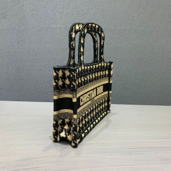 Fake Christian Dior Mini Book tote Bag Black / Yellow Replica