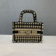 Fake Christian Dior Mini Book tote Bag Black / Yellow Replica