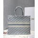 Replica Christian Dior Book Tote With Dior Oblique Embroidery Gray