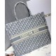 Replica Christian Dior Book Tote With Dior Oblique Embroidery Gray