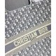 Replica Christian Dior Book Tote With Dior Oblique Embroidery Gray