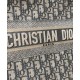 Fake Christian Dior Small Book Tote With Dior Oblique Embroidery Gray Replica