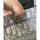 Fake Christian Dior Small Book Tote With Dior Oblique Embroidery Gray Replica