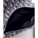 Fake Christian Dior Oblique Jacquard And Alex Foxton Print Saddle Bag Dark Blue Replica