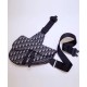Replica Christian Dior Oblique Saddle Bag Dark Blue