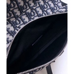 Replica Christian Dior Oblique Saddle Bag Dark Blue