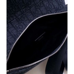 Replica Christian Dior Oblique Saddle Bag Black