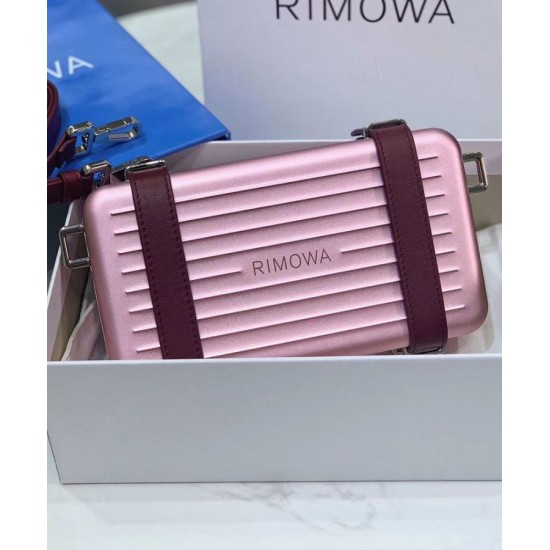 Replica Christian Dior And Rimowa Aluminum Personal Clutch On Strap Pink