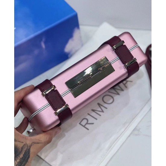 Replica Christian Dior And Rimowa Aluminum Personal Clutch On Strap Pink