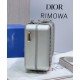 Fake Christian Dior And Rimowa Aluminum Personal Clutch On Strap Silver Replica