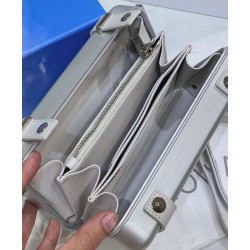 Fake Christian Dior And Rimowa Aluminum Personal Clutch On Strap Silver Replica