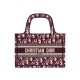 Replica Christian Dior Mini Book Tote Original Dior Oblique Embroidered Canvas Bag Red