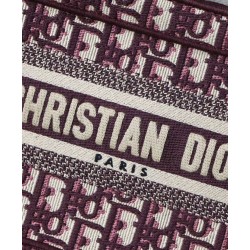Replica Christian Dior Mini Book Tote Original Dior Oblique Embroidered Canvas Bag Red