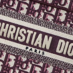 Replica Christian Dior Mini Book Tote Original Dior Oblique Embroidered Canvas Bag Red