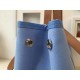 Fake Hermes Cabag Elan Bag In Celeste Canvas Replica
