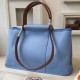 Fake Hermes Cabag Elan Bag In Celeste Canvas Replica