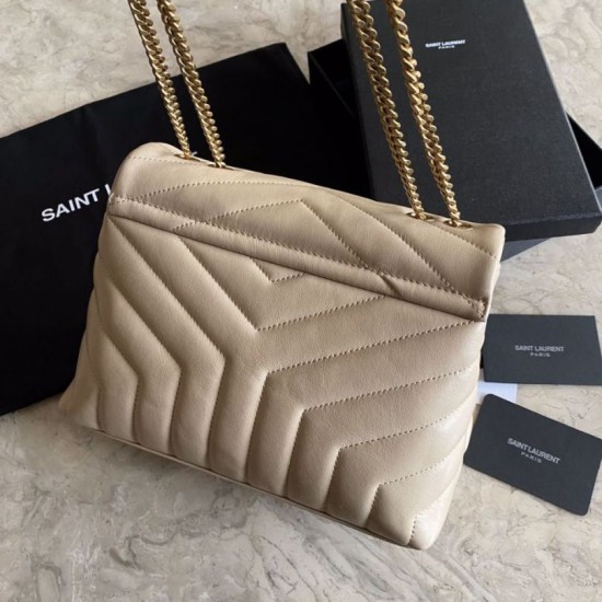 Replica YSL Saint Laurent Long envelope Monogram Shoulder Bag Apricot
