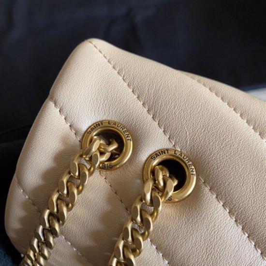 Replica YSL Saint Laurent Long envelope Monogram Shoulder Bag Apricot