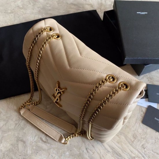 Replica YSL Saint Laurent Long envelope Monogram Shoulder Bag Apricot