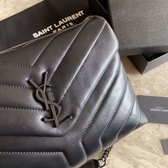 Replica YSL Saint Laurent Long envelope Monogram Shoulder Bag Black