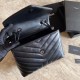 Replica YSL Saint Laurent Long envelope Monogram Shoulder Bag Black
