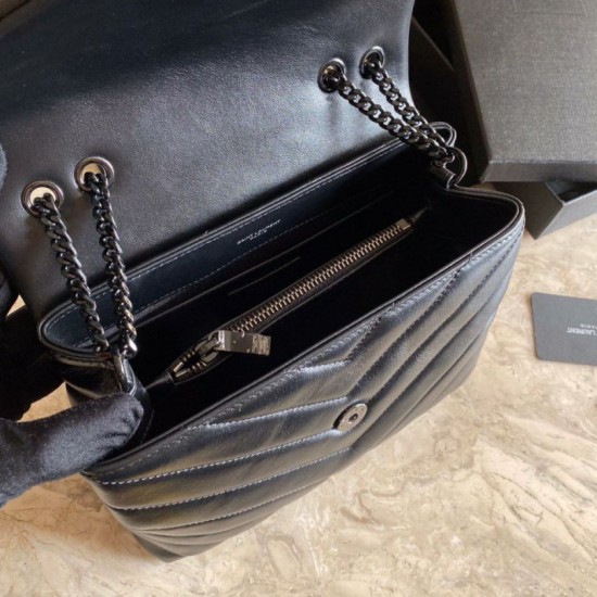 Replica YSL Saint Laurent Long envelope Monogram Shoulder Bag Black