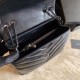 Replica YSL Saint Laurent Long envelope Monogram Shoulder Bag Black